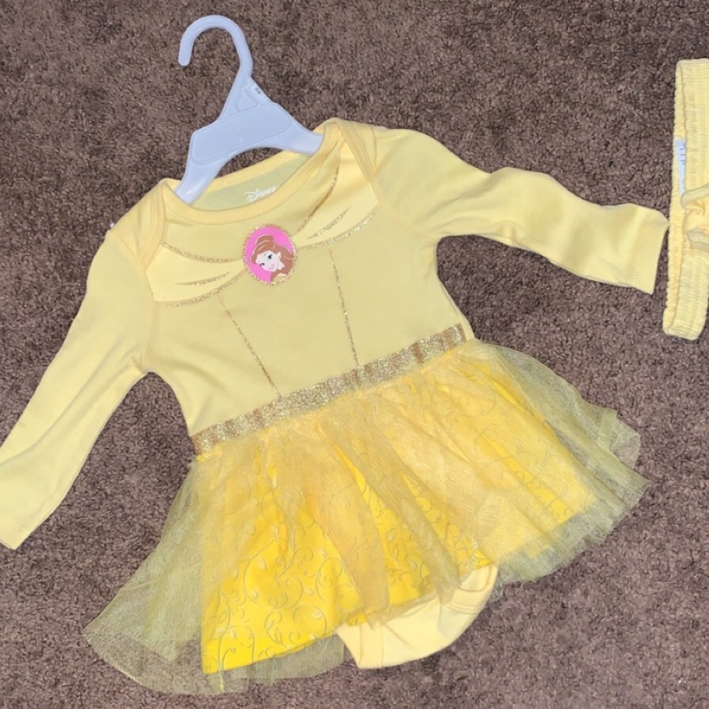 Disney Belle onesie with tutu material.